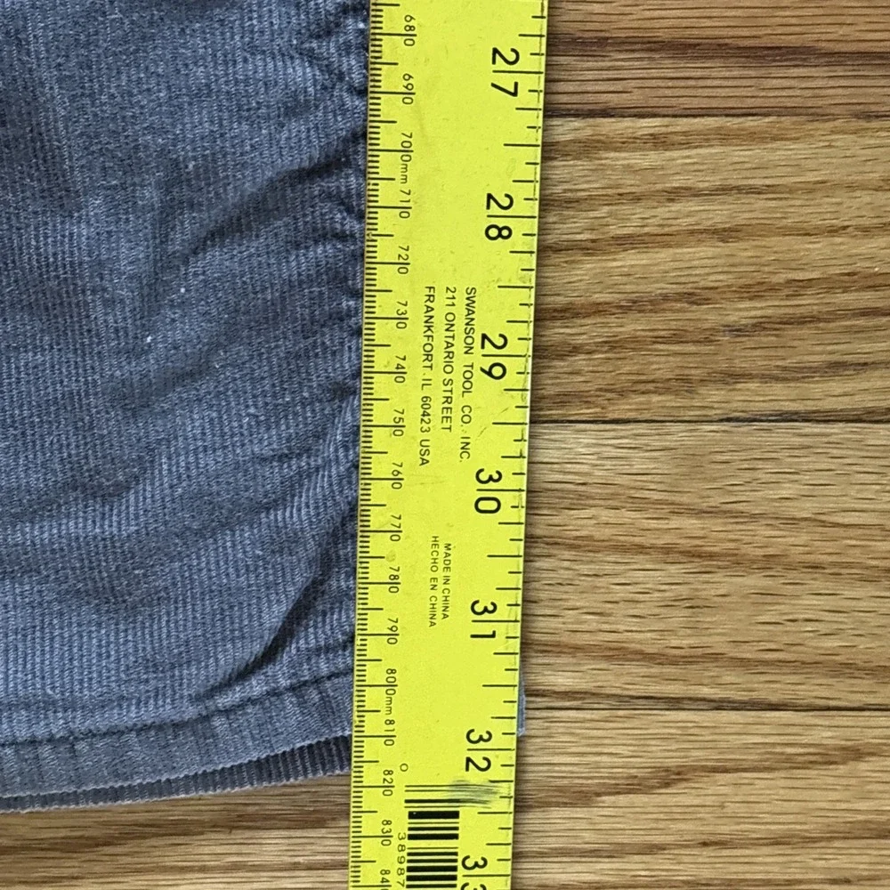 Vintage 70's Levi's Corduroy Pants Men's‎ 38x34 White Tab Grey Talon 42